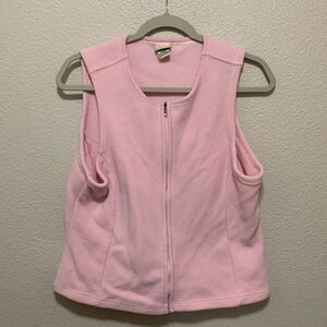 L.L. Bean Women’s Full Zip Vest Size M Pink